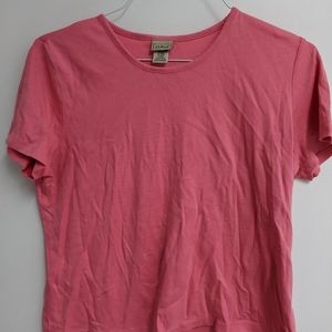 ❤️3/$25 ☀️LL BEAN coral pink woman's t-shirt